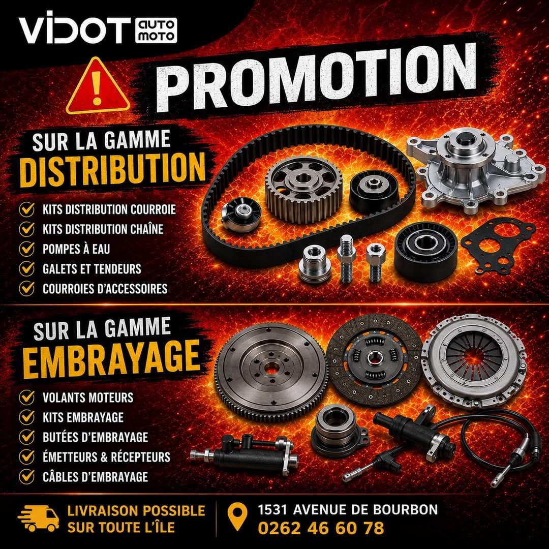 Affiche promotion gammes distribution et embrayage